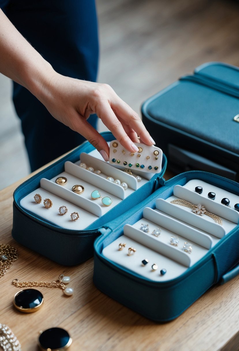Pack earrings in pill organizers