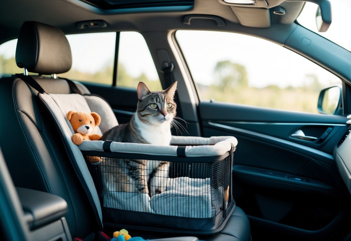 how to travel with a cat in car