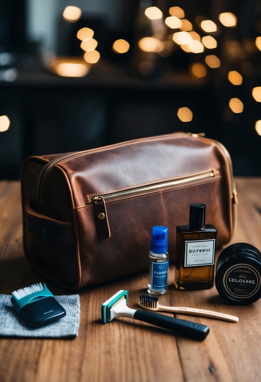 Leather Dopp Kit by KomalC